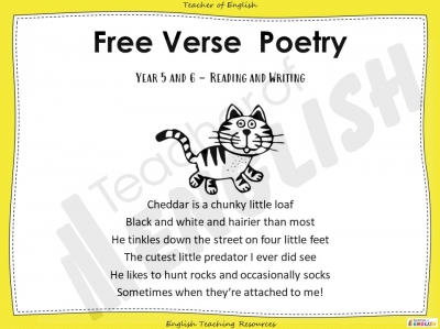 Free Verse Poetry - Year 5 and 6 Teaching Resources
